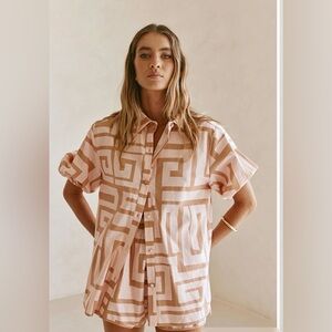 SABO Kira Top - Hellenic Maze Size Medium‎ New With Tags